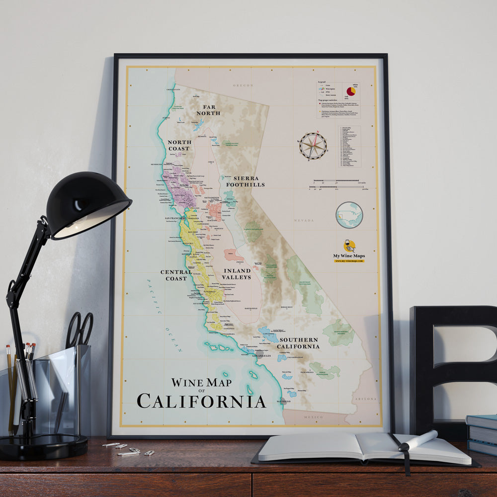 Wine Map of California – My Wine Maps